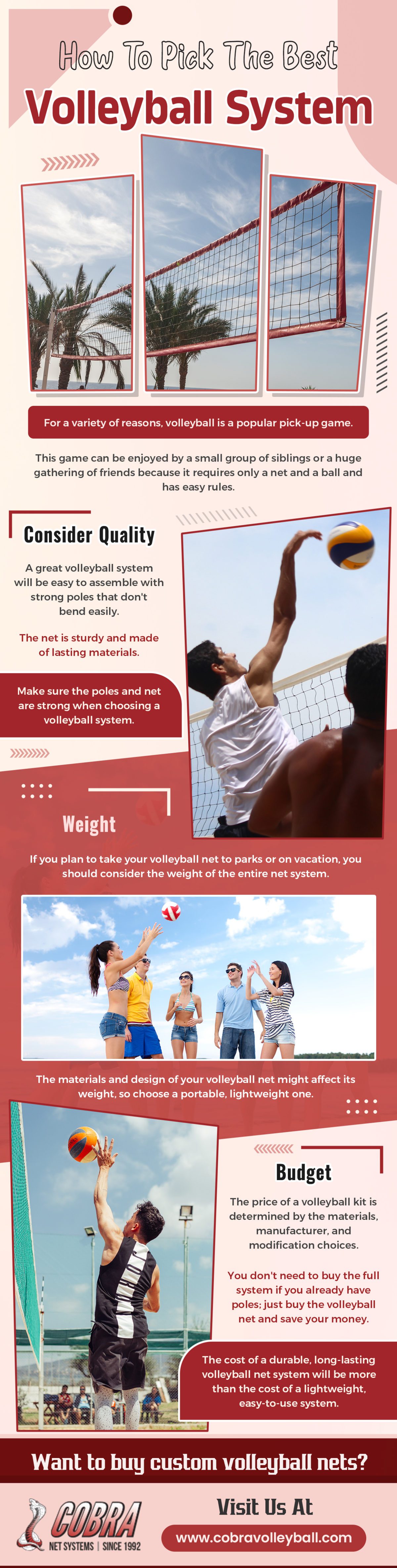 Infographic How To Pick The Best Volleyball System Volleyball Net