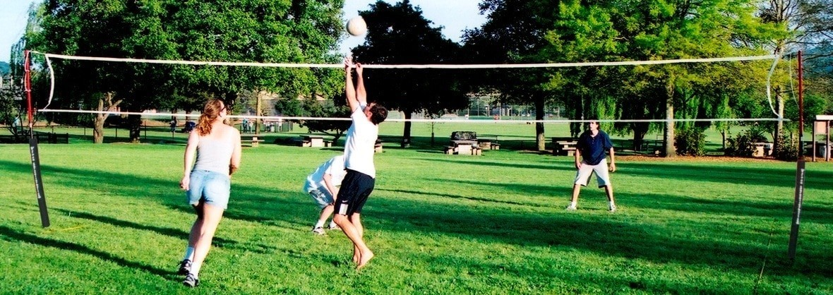 Playing Ball over the Volleyball Net