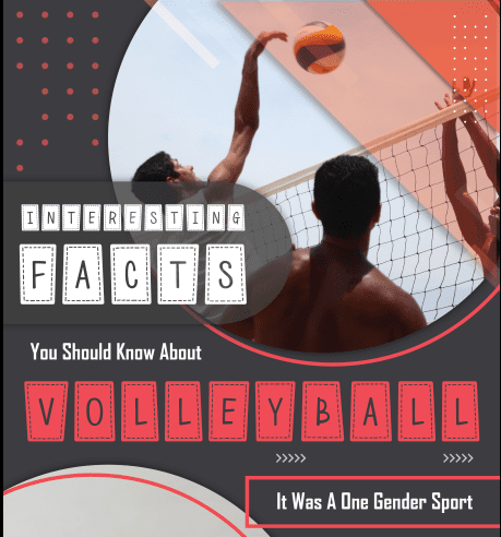 A poster with two men playing volleyball.