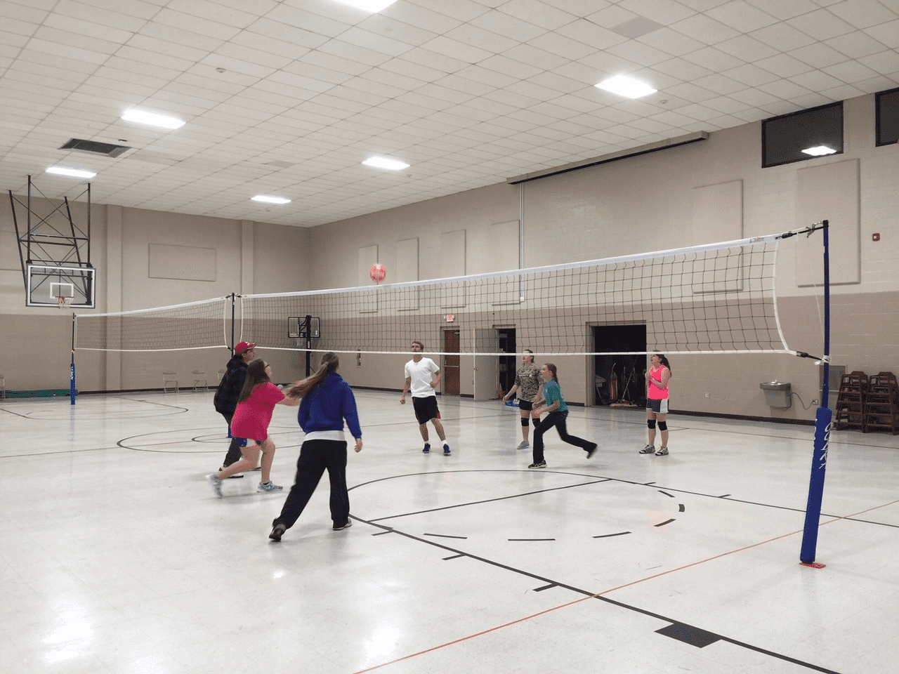 indoor volleyball play